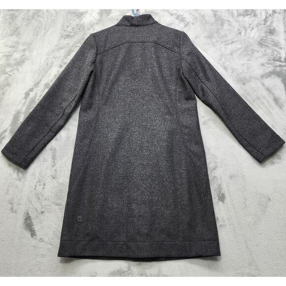 Lululemon Jacket Womens 4 Grey Heathered Black Wool All Days Soft Shell NO VEST - Picture 4 of 13